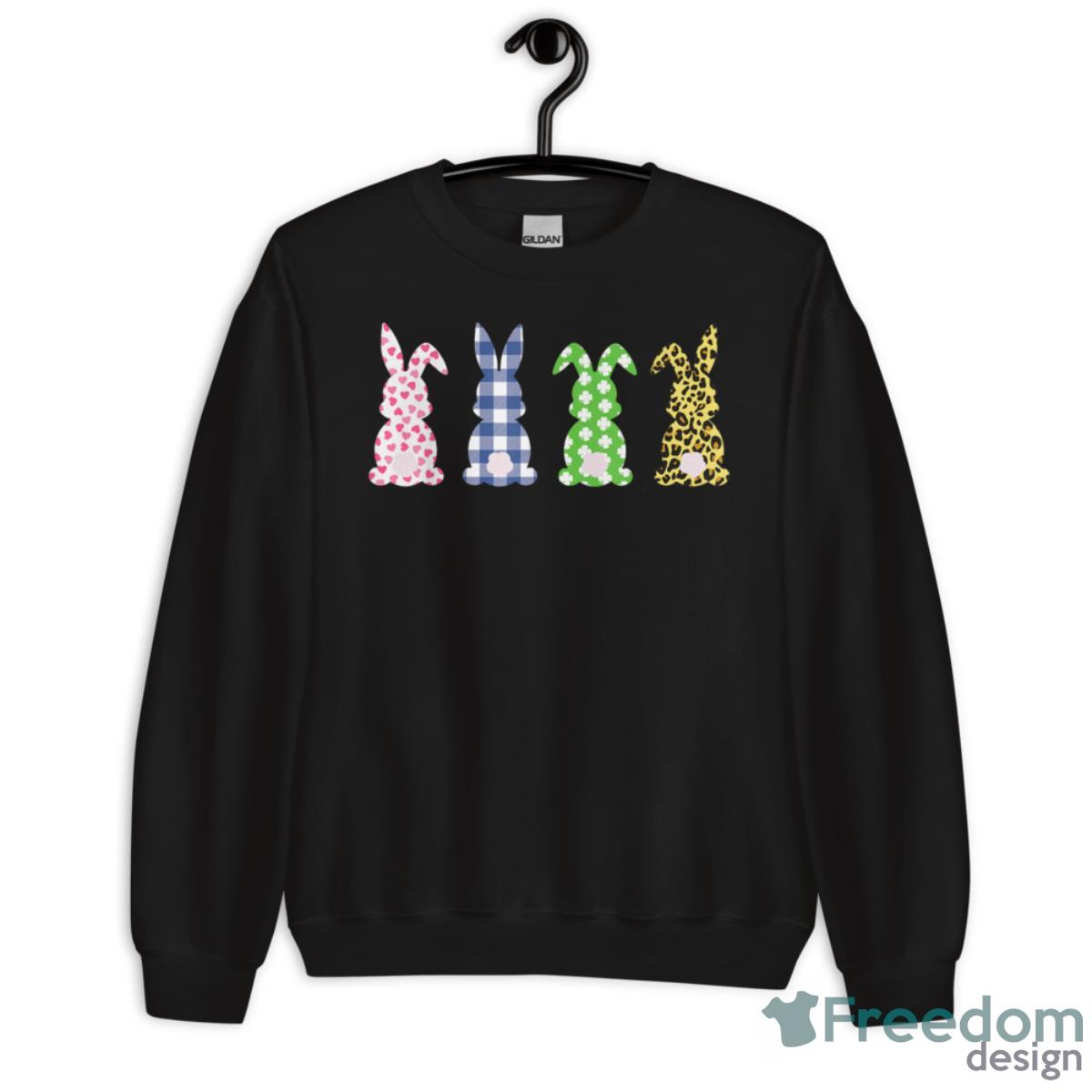 Leopard Buffalo Plaid Heart Bunny, Funny Boy Girl Kid Shirt - Unisex Crewneck Sweatshirt Leopard Buffalo Plaid Heart Bunny, Funny Boy Girl Kid Shirt - Unisex Crewneck Sweatshirt