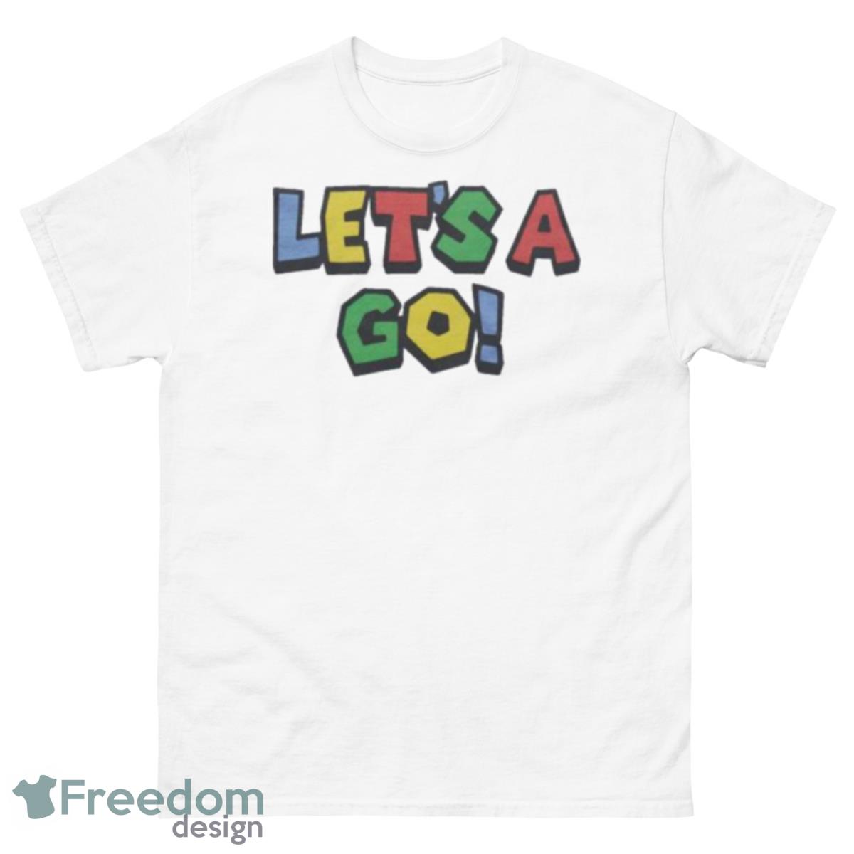 Let’s A Go Super Mario Retro Shirt - 500 Men’s Classic Tee Gildan