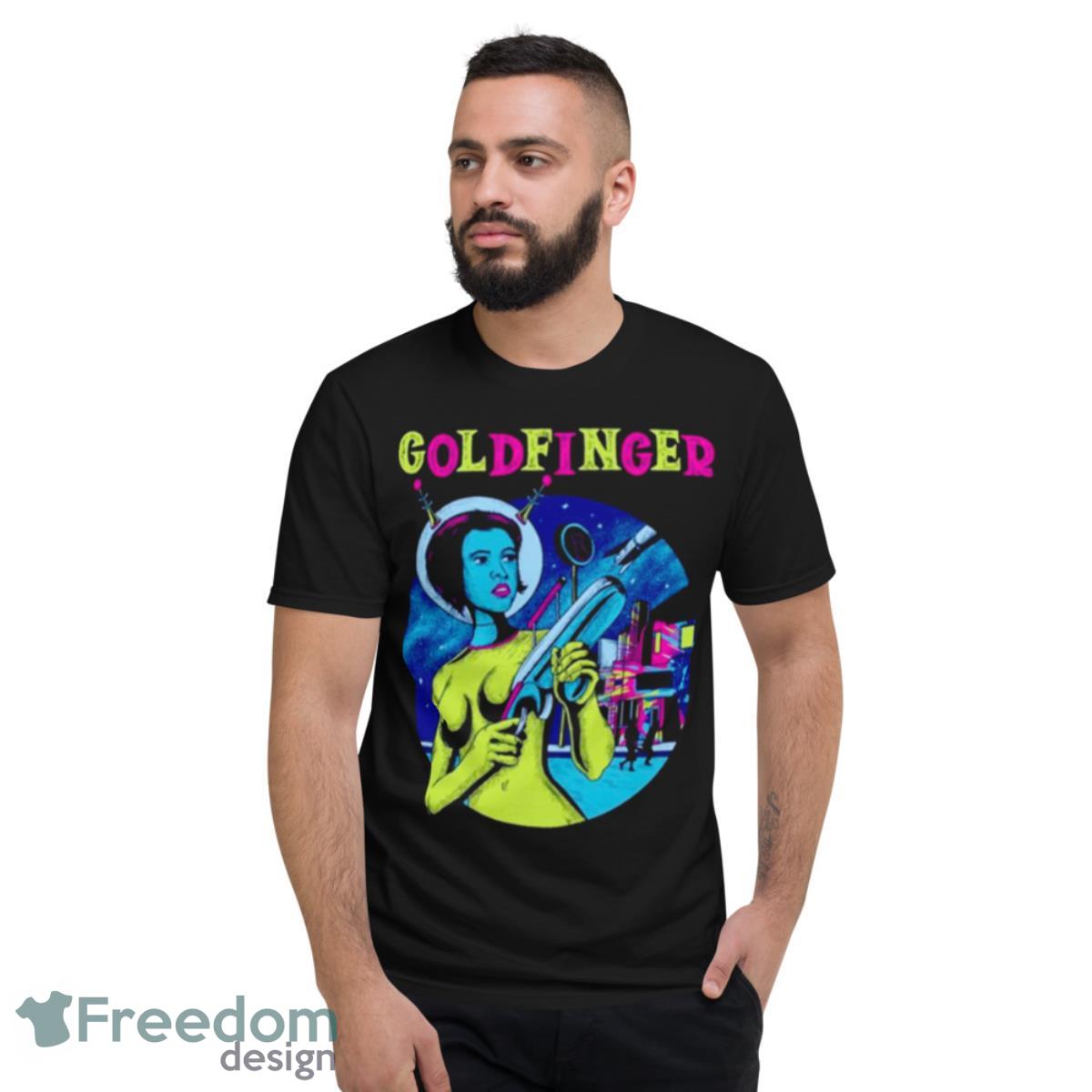 Light Blue Goldfinger Band Vintage Shirt - Short Sleeve T-Shirt