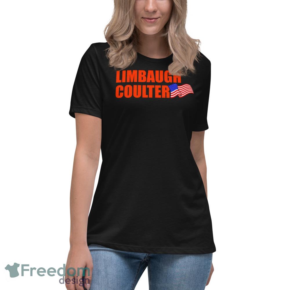 Limbaugh Coulter American flag shirt - Womens Relaxed Short Sleeve Jersey Tee Limbaugh Coulter American flag shirt - Womens Relaxed Short Sleeve Jersey Tee