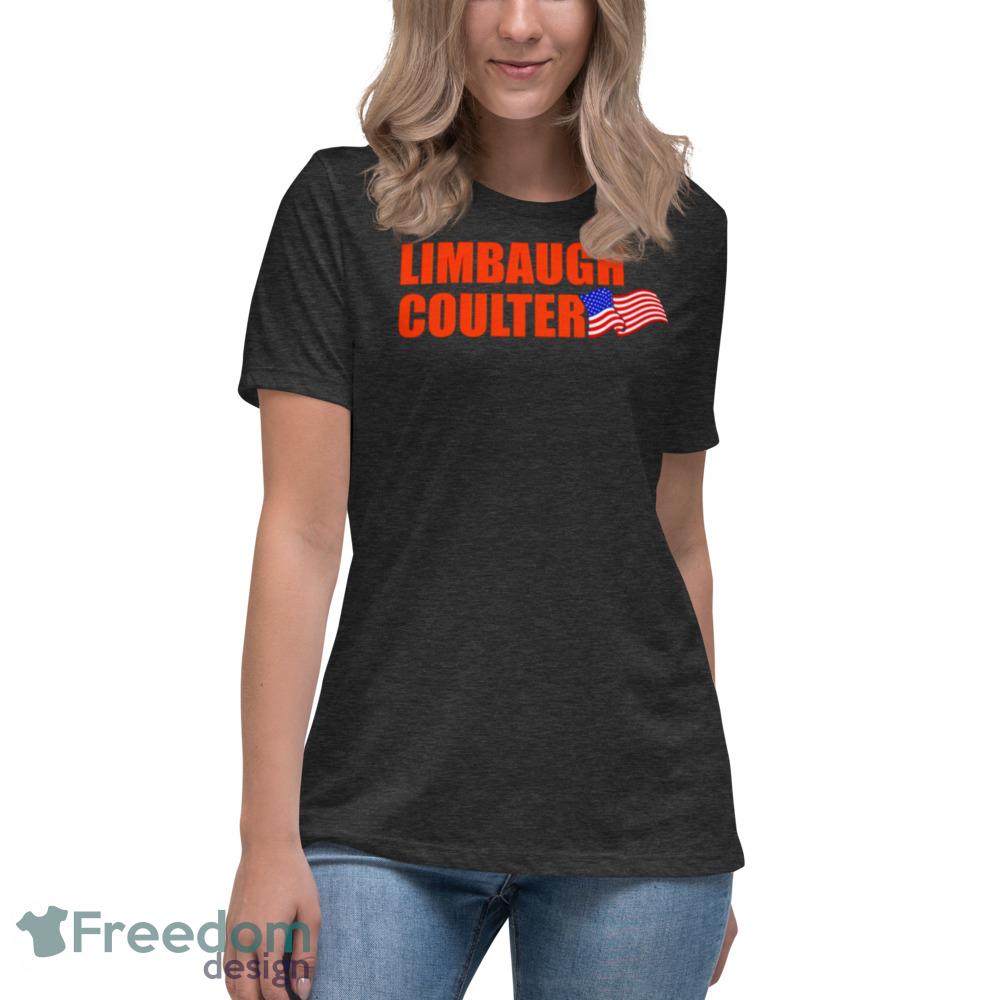 Limbaugh Coulter American flag shirt - Womens Relaxed Short Sleeve Jersey Tee-1 Limbaugh Coulter American flag shirt - Womens Relaxed Short Sleeve Jersey Tee-1