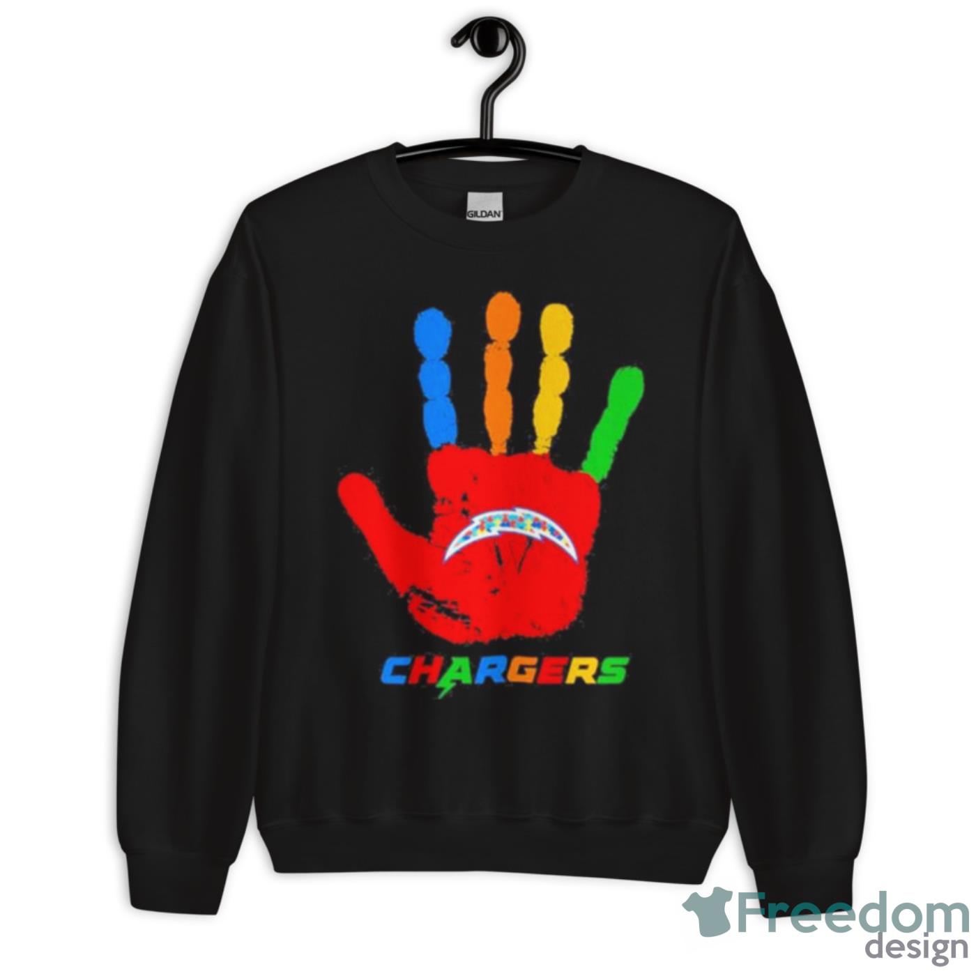Los Angeles Chargers Hand Autism 2023 NFL Shirt - Unisex Crewneck Sweatshirt Los Angeles Chargers Hand Autism 2023 NFL Shirt - Unisex Crewneck Sweatshirt