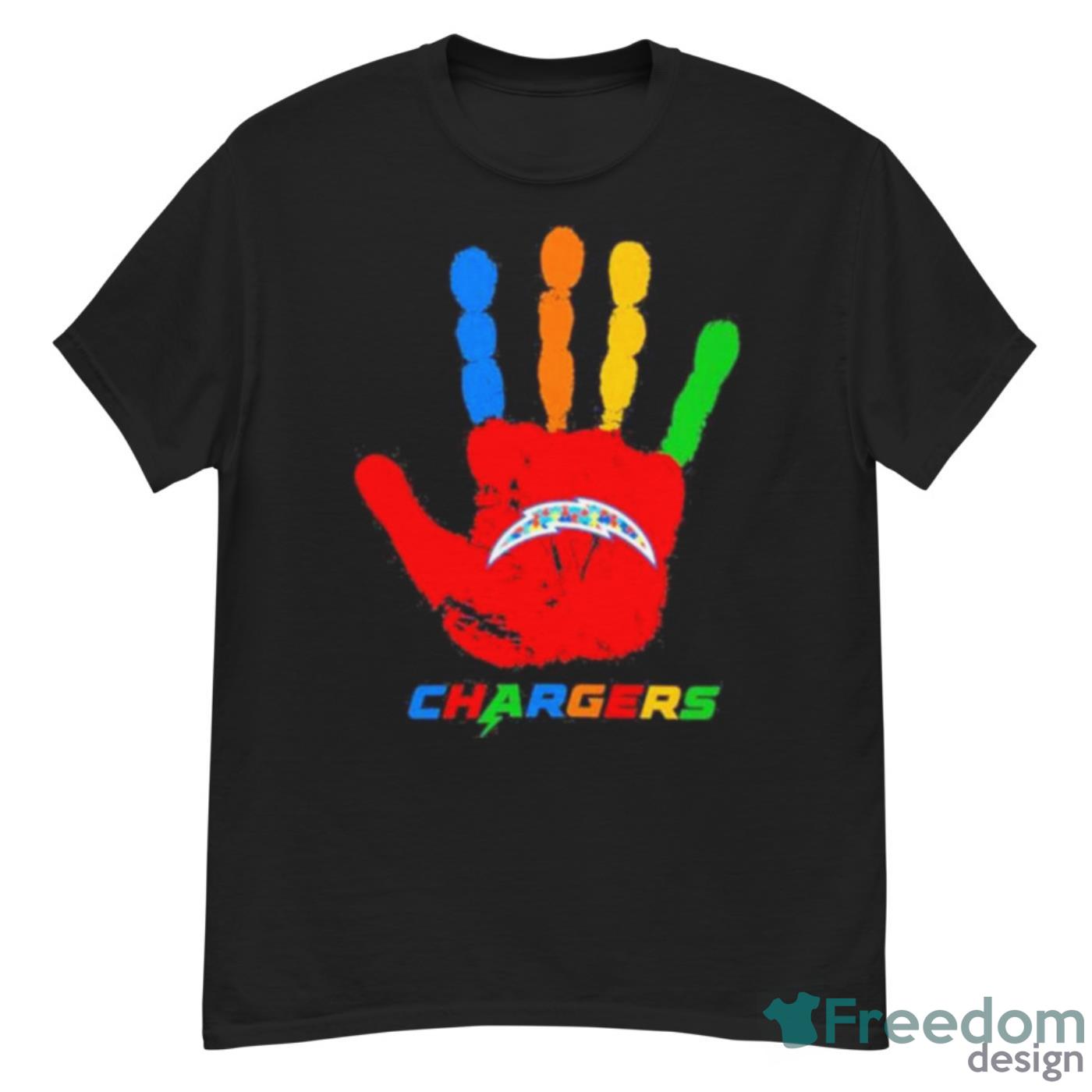 Los Angeles Chargers Hand Autism 2023 NFL Shirt - G500 Men’s Classic T-Shirt