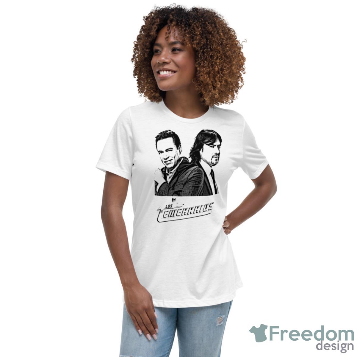 Los Temerarios Black And White Shirt - Womens Relaxed Short Sleeve Jersey Tee Los Temerarios Black And White Shirt - Womens Relaxed Short Sleeve Jersey Tee