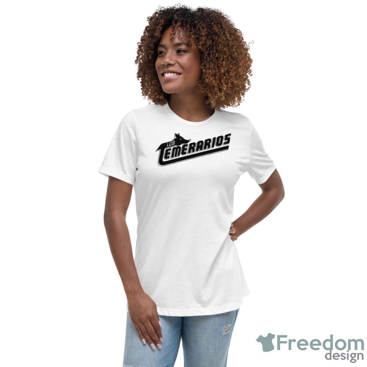 Los Temerarios Black Text Logo Shirt - Womens Relaxed Short Sleeve Jersey Tee Los Temerarios Black Text Logo Shirt - Womens Relaxed Short Sleeve Jersey Tee