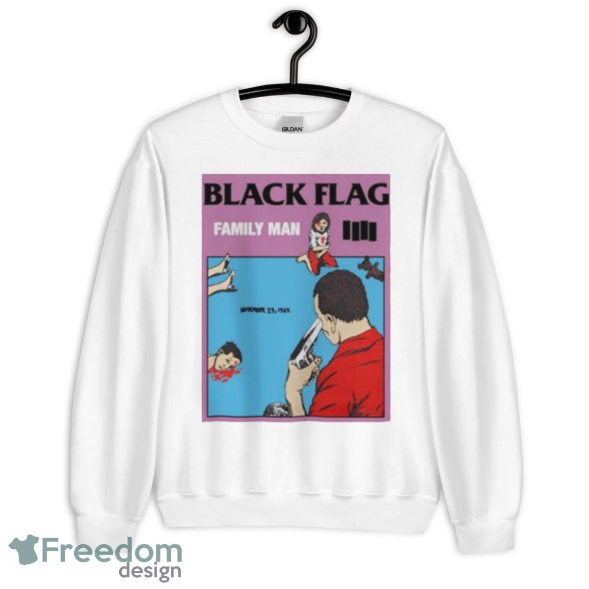 Lottareds Black Flag Family Man Funny Shirt - Unisex Heavy Blend Crewneck Sweatshirt