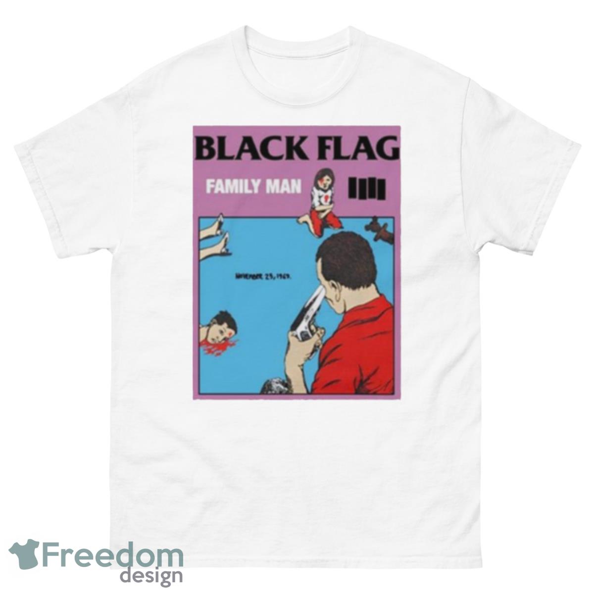 Lottareds Black Flag Family Man Funny Shirt - 500 Men’s Classic Tee Gildan