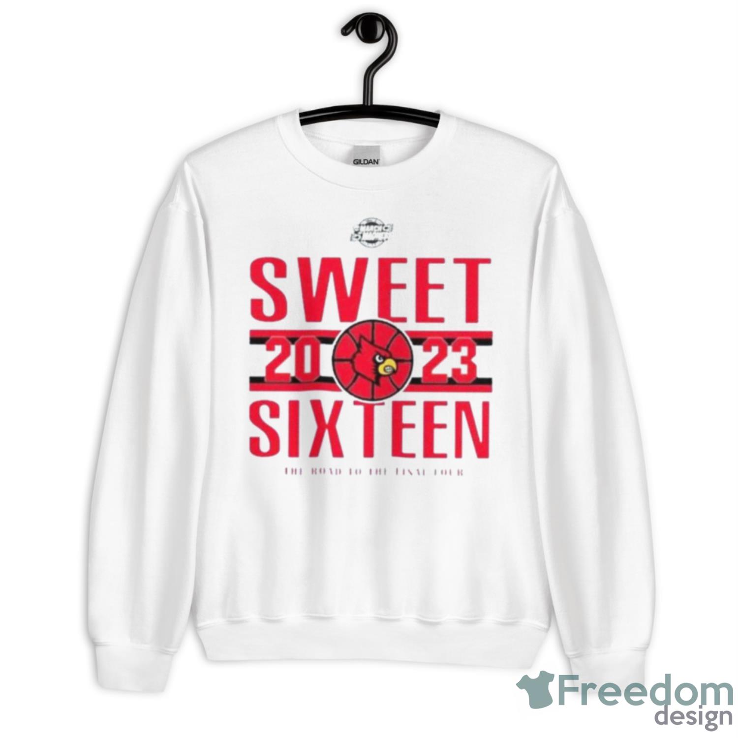 Louisville Women’s Basketball 2023 Sweet Sixteen The Road To The Final Four Shirt - Unisex Heavy Blend Crewneck Sweatshirt