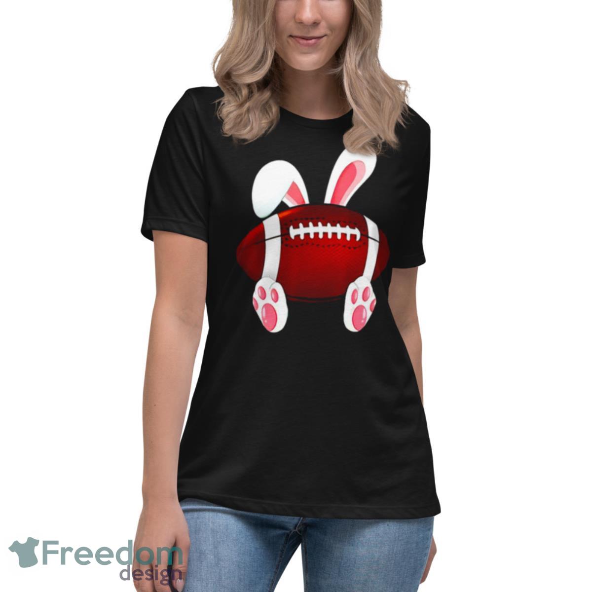 Love Football Happy Easter Football Rabbit Bunny Shirt - Womens Relaxed Short Sleeve Jersey Tee Love Football Happy Easter Football Rabbit Bunny Shirt - Womens Relaxed Short Sleeve Jersey Tee