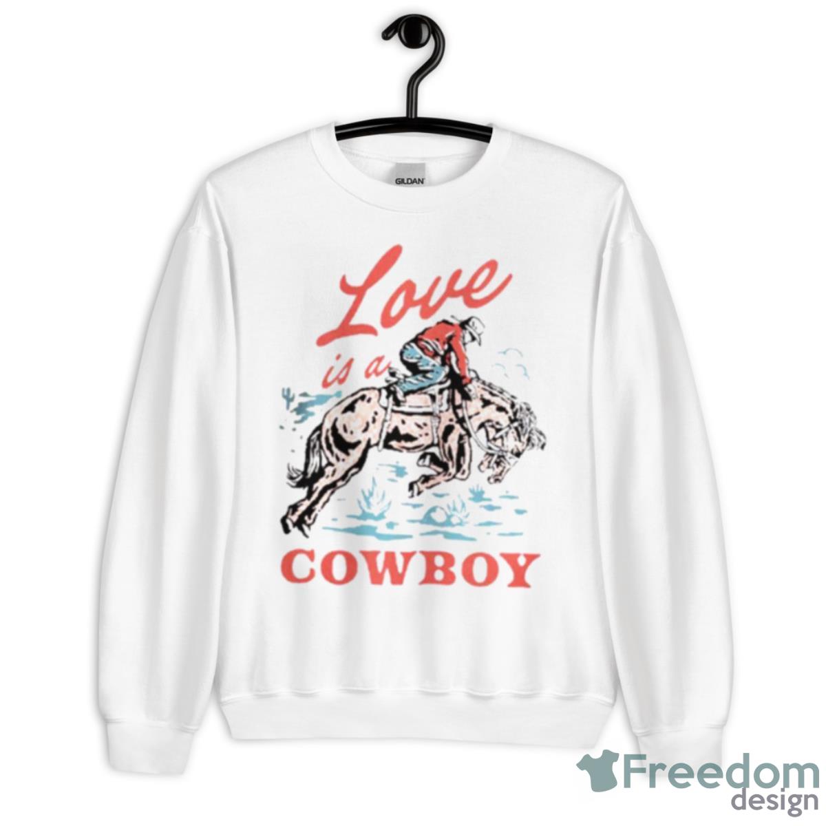 Love Is A Cowboy Shirt - Unisex Heavy Blend Crewneck Sweatshirt