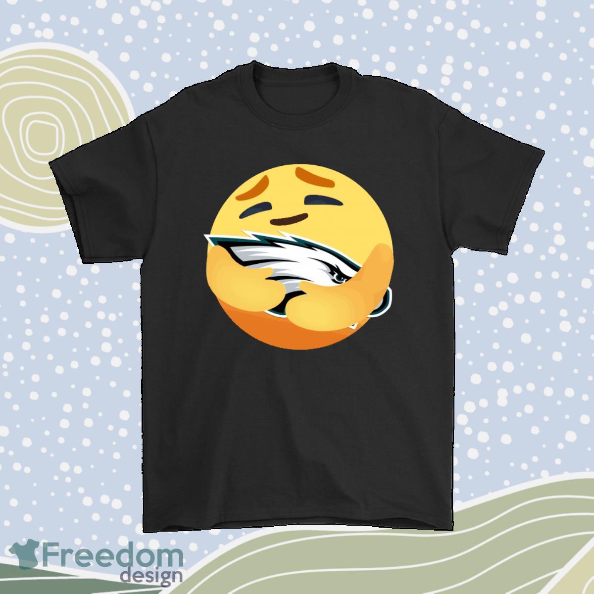 Love The Philadelphia Eagles Love Hug Facebook Care Emoji Nfl Shirt Product Photo 1