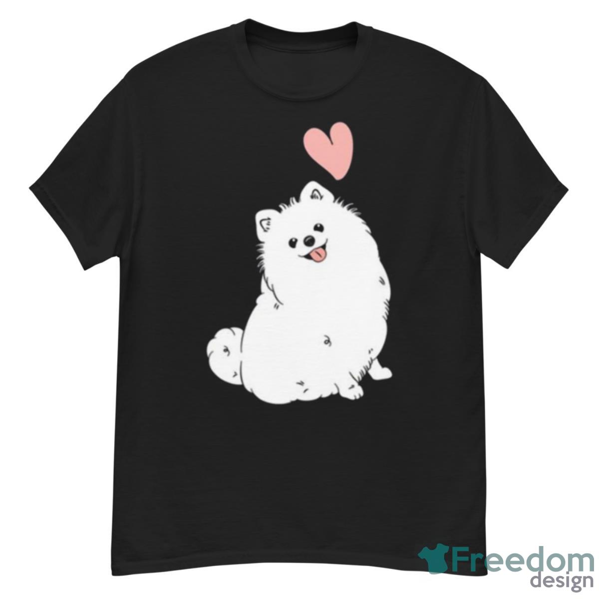 Love White Pomeranian Pink HearShirt - G500 Men’s Classic T-Shirt