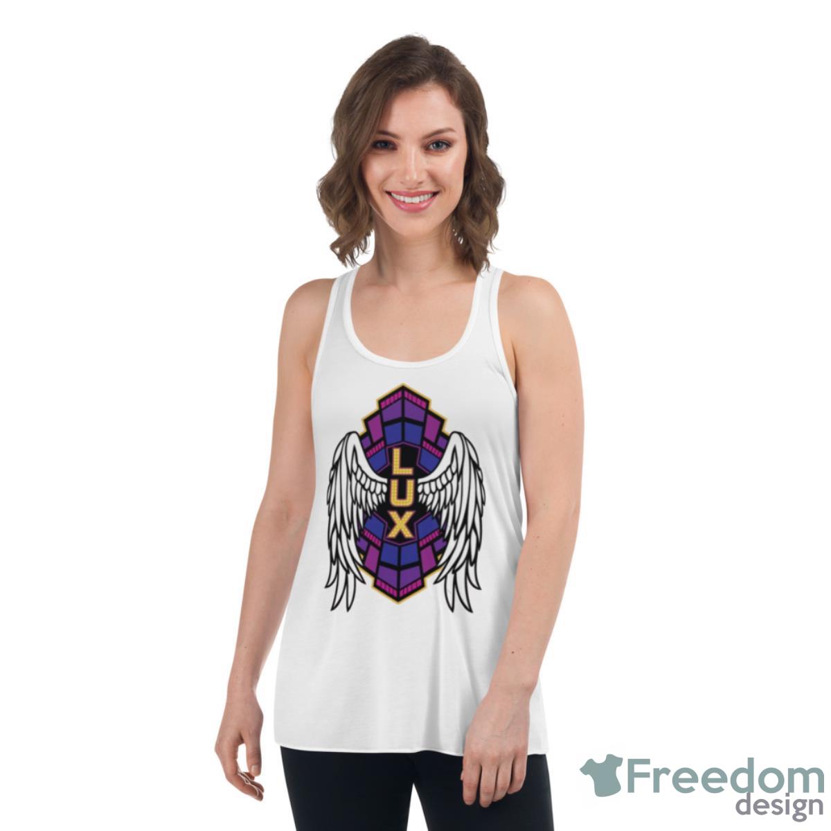 Lucifer Lux Nightclub Shirt - Womens Flowy Racerback Tank Lucifer Lux Nightclub Shirt - Womens Flowy Racerback Tank