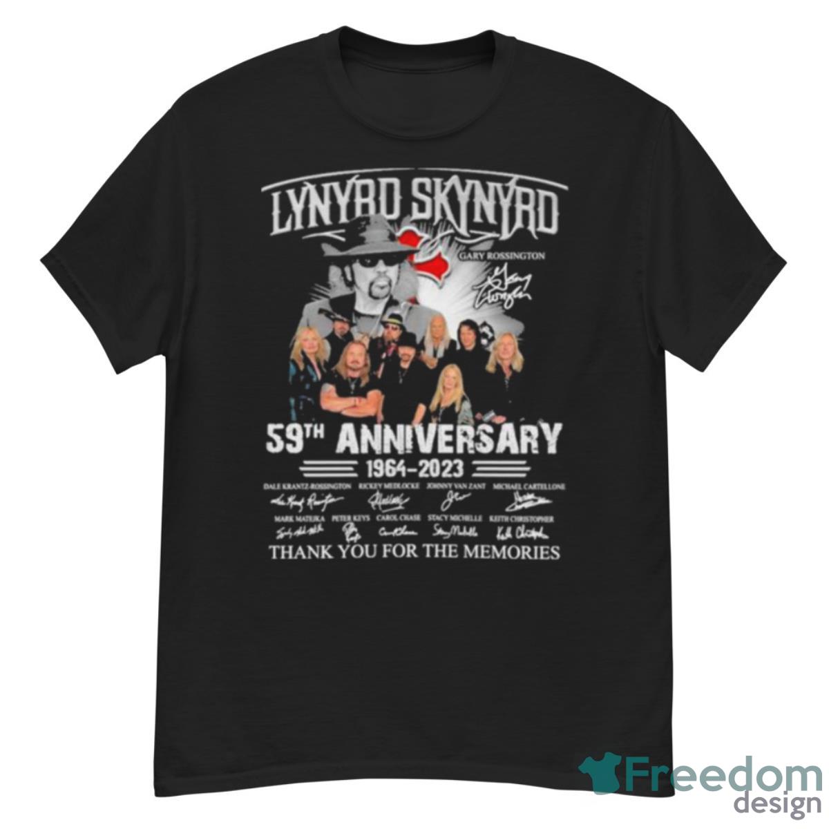 Lynyrd Skynyrd Gary Rossington 59th Anniversary 1964 – 2023 Thank You For The Memories Shirt - G500 Men’s Classic T-Shirt