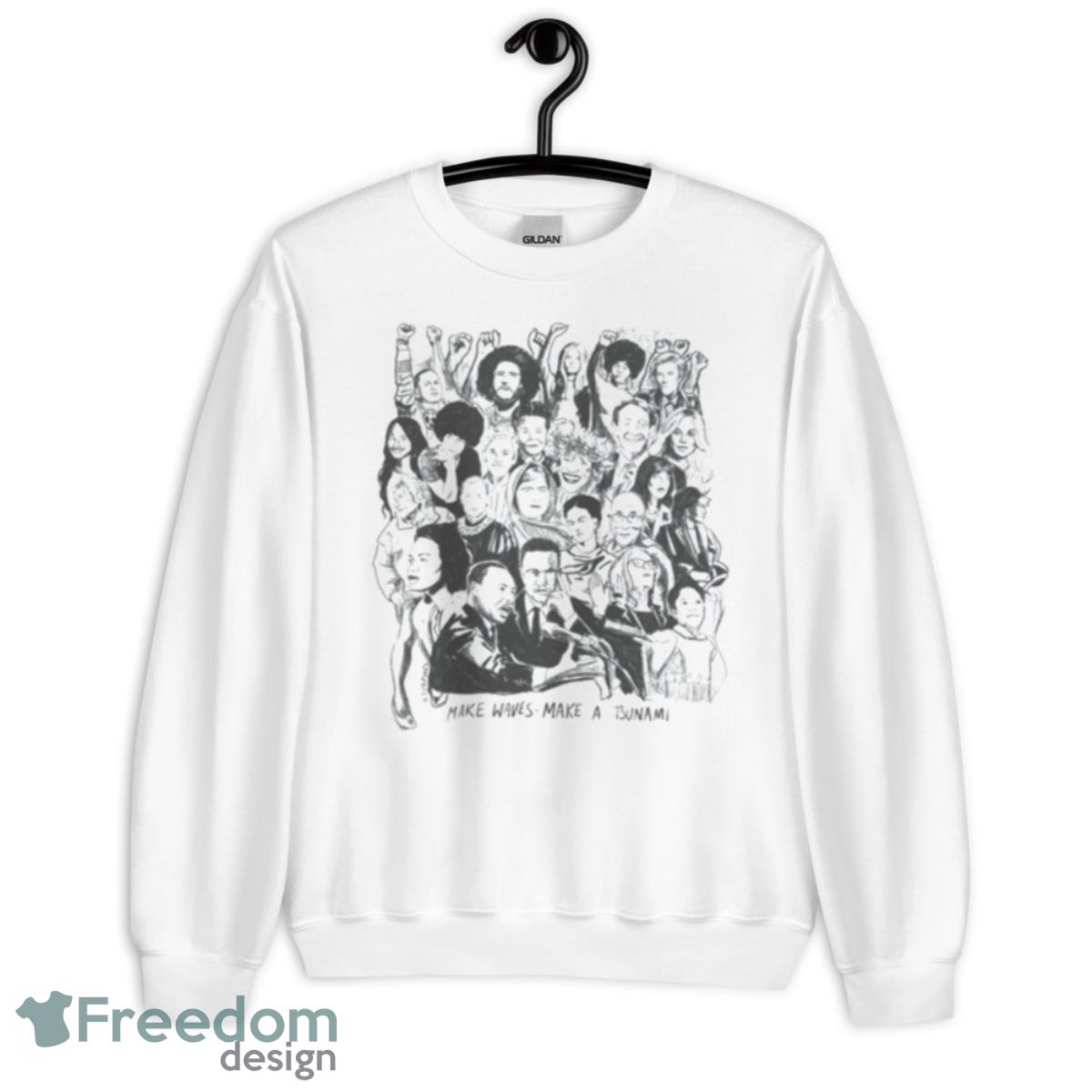 Make Waves Malcom X Black Is History Shirt - Unisex Heavy Blend Crewneck Sweatshirt