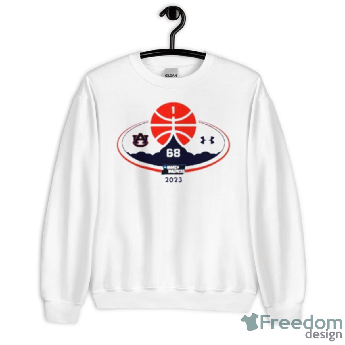 March Madness Team Issue Auburn Tigers Under Armour 2023 Ncaa Men’s Basketball Shirt - Unisex Heavy Blend Crewneck Sweatshirt