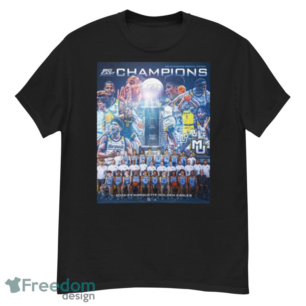 Marquette Golden Eagles Men’s Basketball Are 2023 Big East Champions Shirt - Short Sleeve T-Shirt