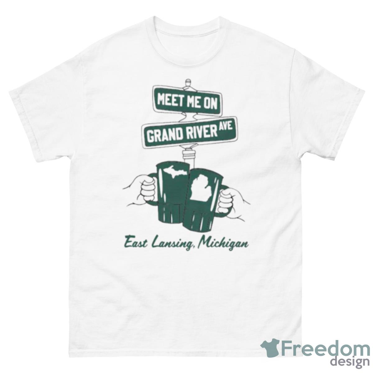 Meet Me On Grand River Ave East Lansing Michigan Shirt - 500 Men’s Classic Tee Gildan