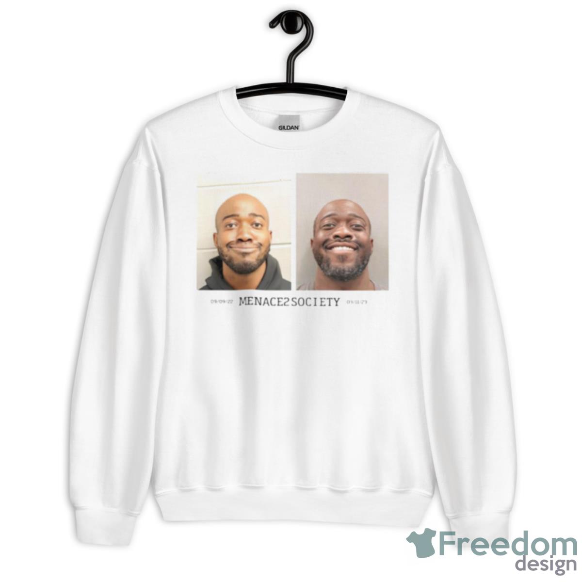 Menaces Society Raw Dog It Mugshot Shirt - Unisex Heavy Blend Crewneck Sweatshirt