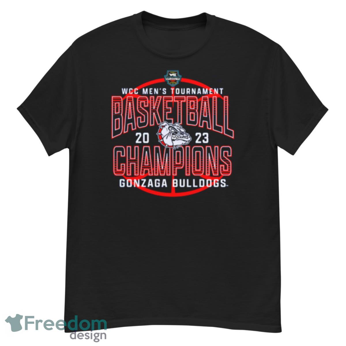 Men’s Gonzaga Bulldogs 2023 WCC Basketball Conference Tournament Champions Shirt - G500 Men’s Classic T-Shirt