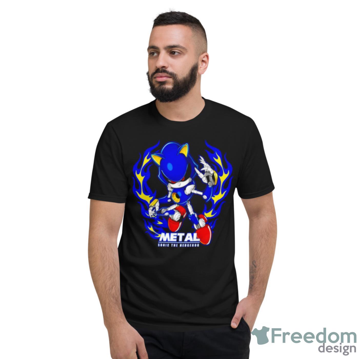 Metal Sonic The Hedgehog Metal Flame Shirt - Short Sleeve T-Shirt