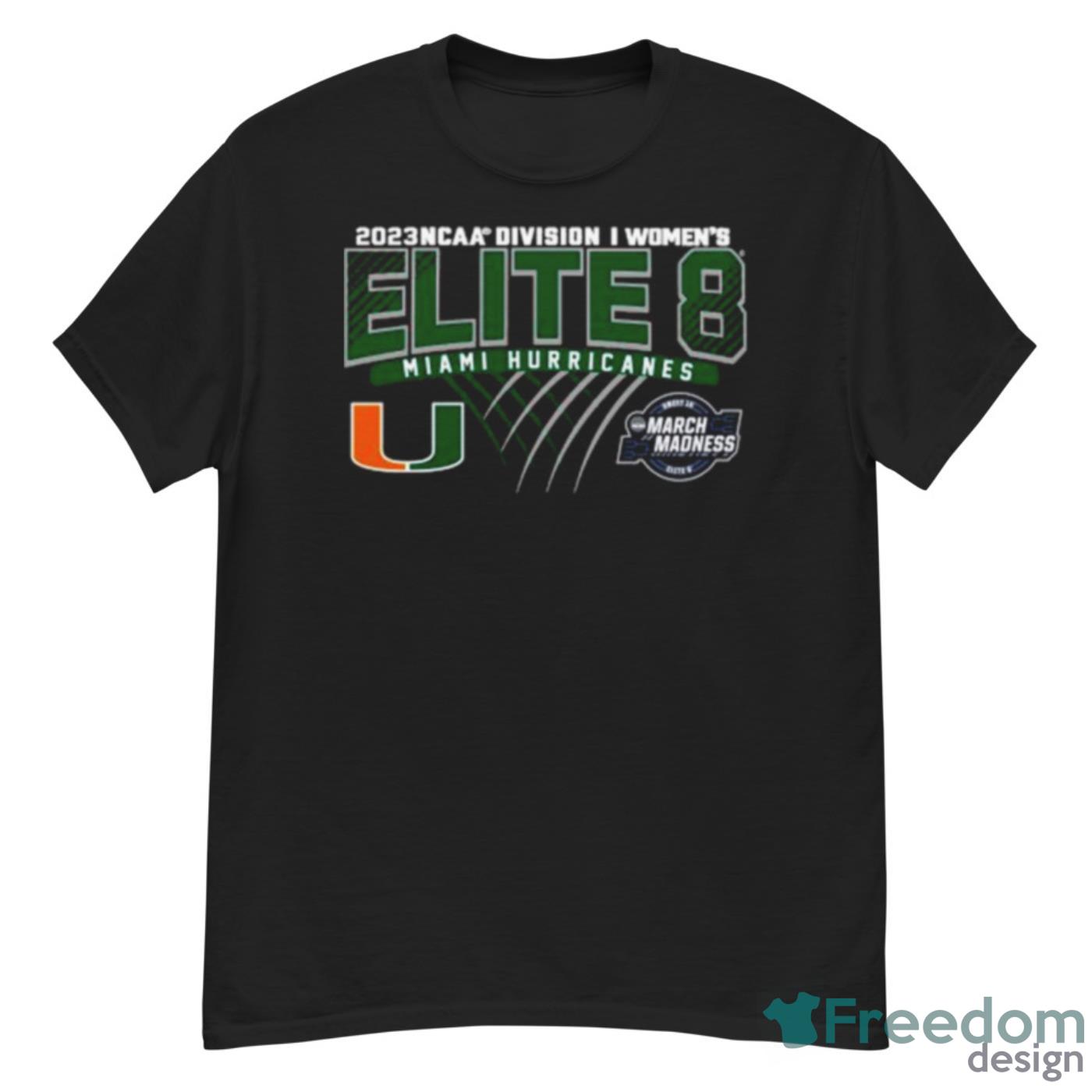 Miami Hurricanes 2023 NCAA Division I Women’s Basketball Elite Eight Shirt - G500 Men’s Classic T-Shirt