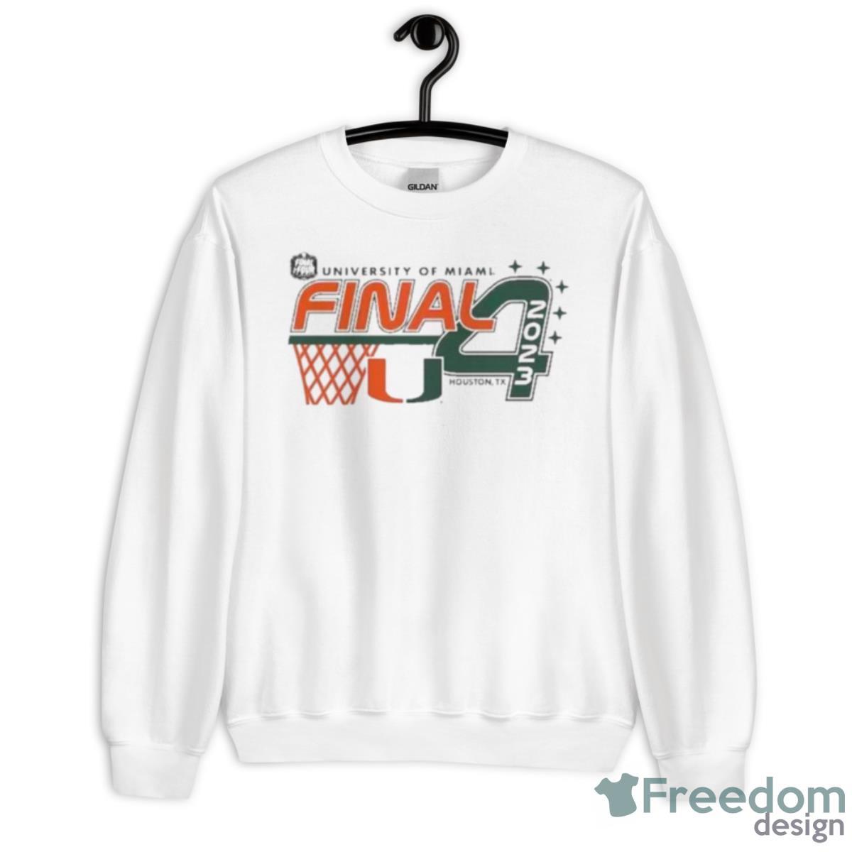 Miami Hurricanes Final 4 NCAA Men’s Basketball 2023 Shirt - Unisex Heavy Blend Crewneck Sweatshirt