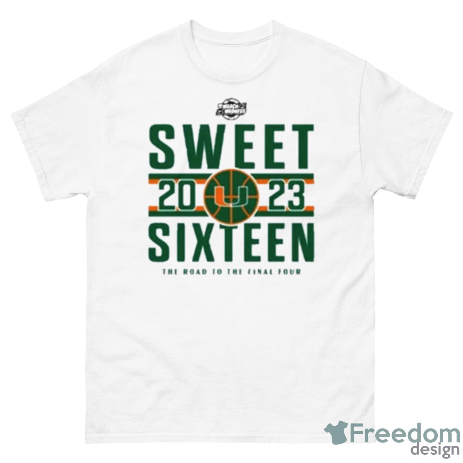 Miami Hurricanes Official 2023 Sweet 16 Road To The Final Four Shirt - 500 Men’s Classic Tee Gildan
