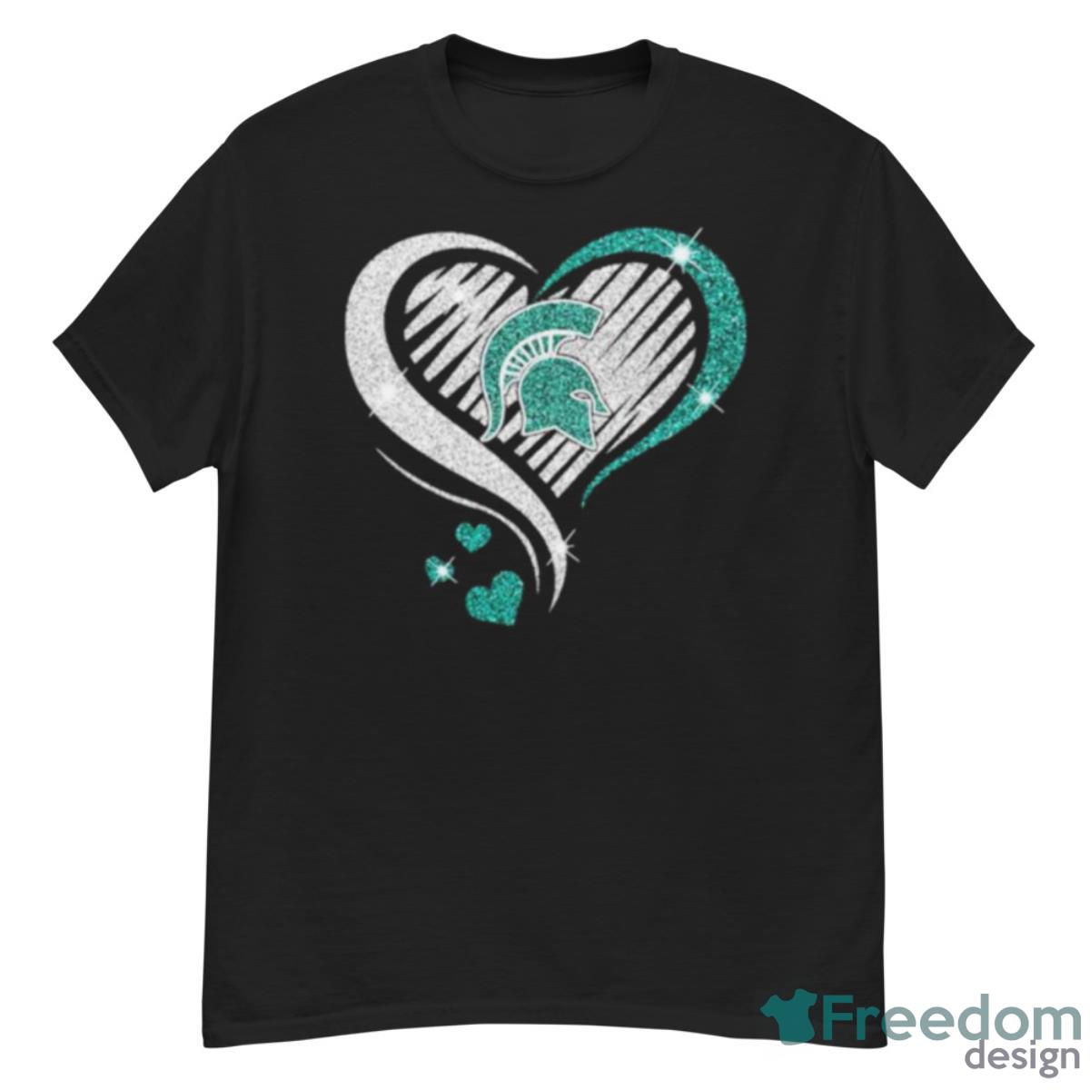 Michigan State Spartans Basketball Love Heart Diamond 2023 NCAA Shirt - G500 Men’s Classic T-Shirt