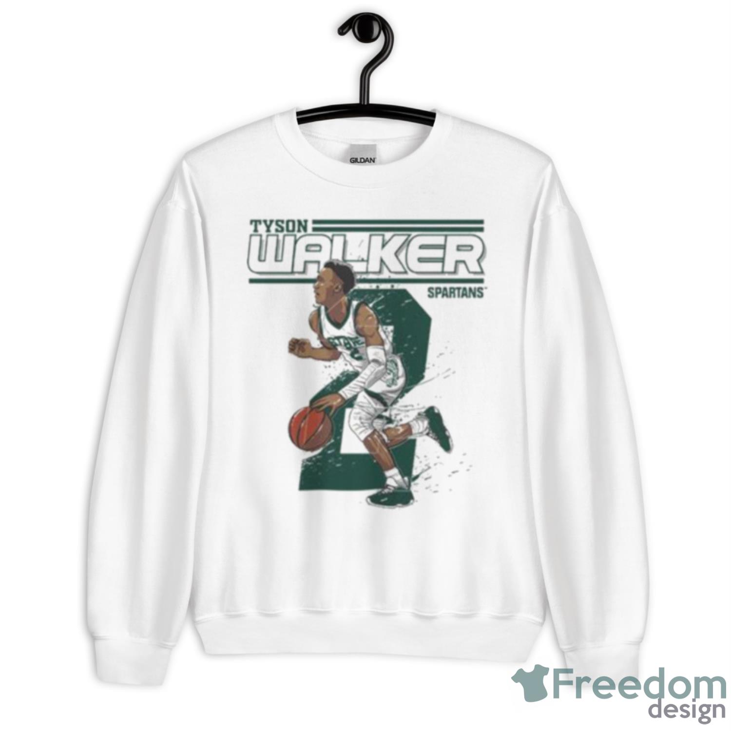 Michigan State Spartans NCAA Men’s Basketball Tyson Walker Shirt - Unisex Heavy Blend Crewneck Sweatshirt