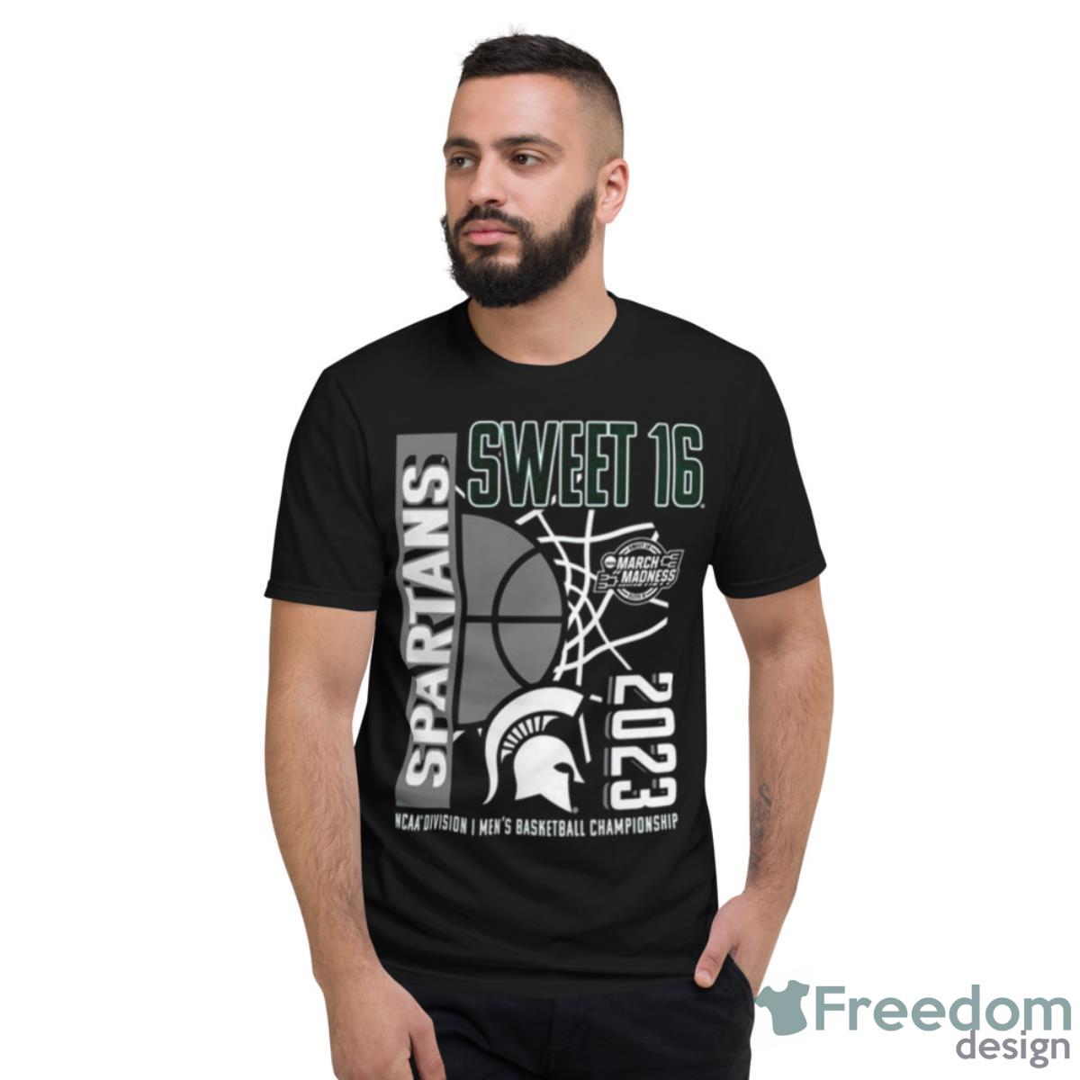 Michigan State Spartans Sweet Sixteen 2023 NCAA Men’s Basketball Championship Shirt - Short Sleeve T-Shirt