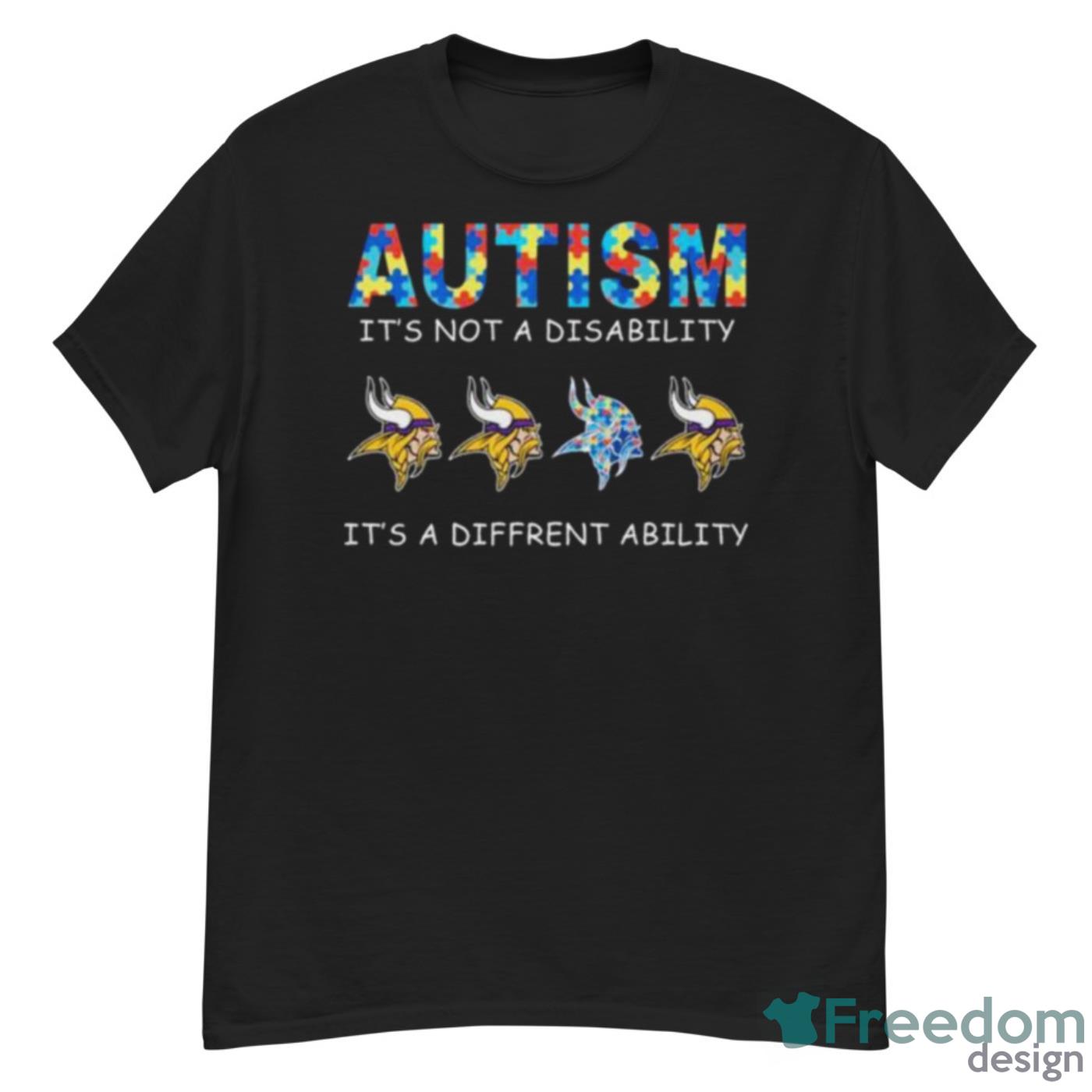 Minnesota Vikings Autism It’s Not A Disability It’s A Different Ability Shirt - G500 Men’s Classic T-Shirt