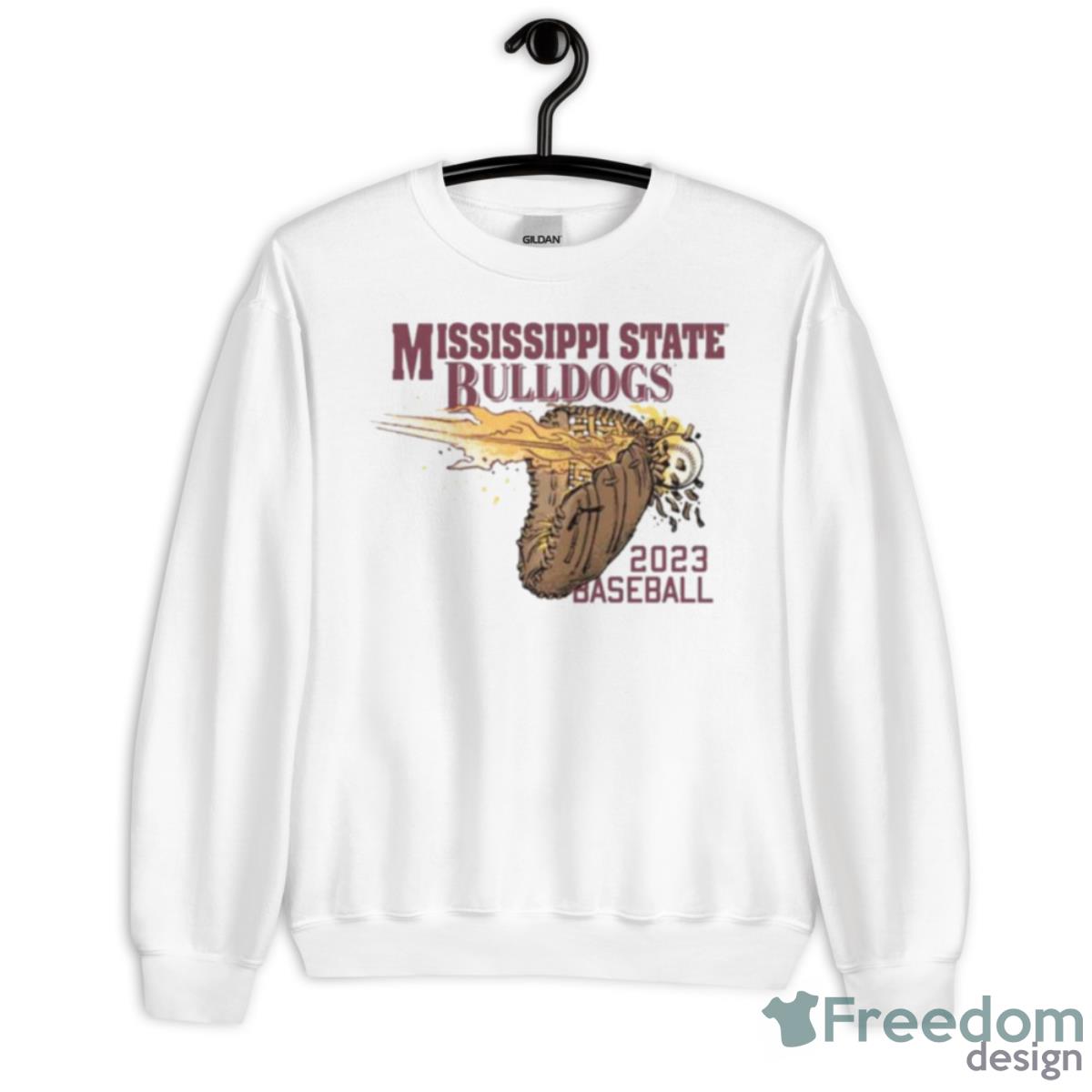 Mississippi State University Bulldogs Hot Hands 2023 Baseball Shirt - Unisex Heavy Blend Crewneck Sweatshirt