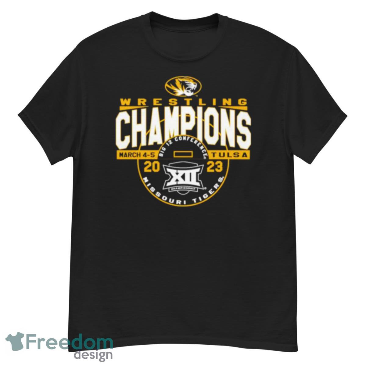 Missouri Tigers Blue 84 2023 Big 12 Wrestling Champions Shirt - G500 Men’s Classic T-Shirt