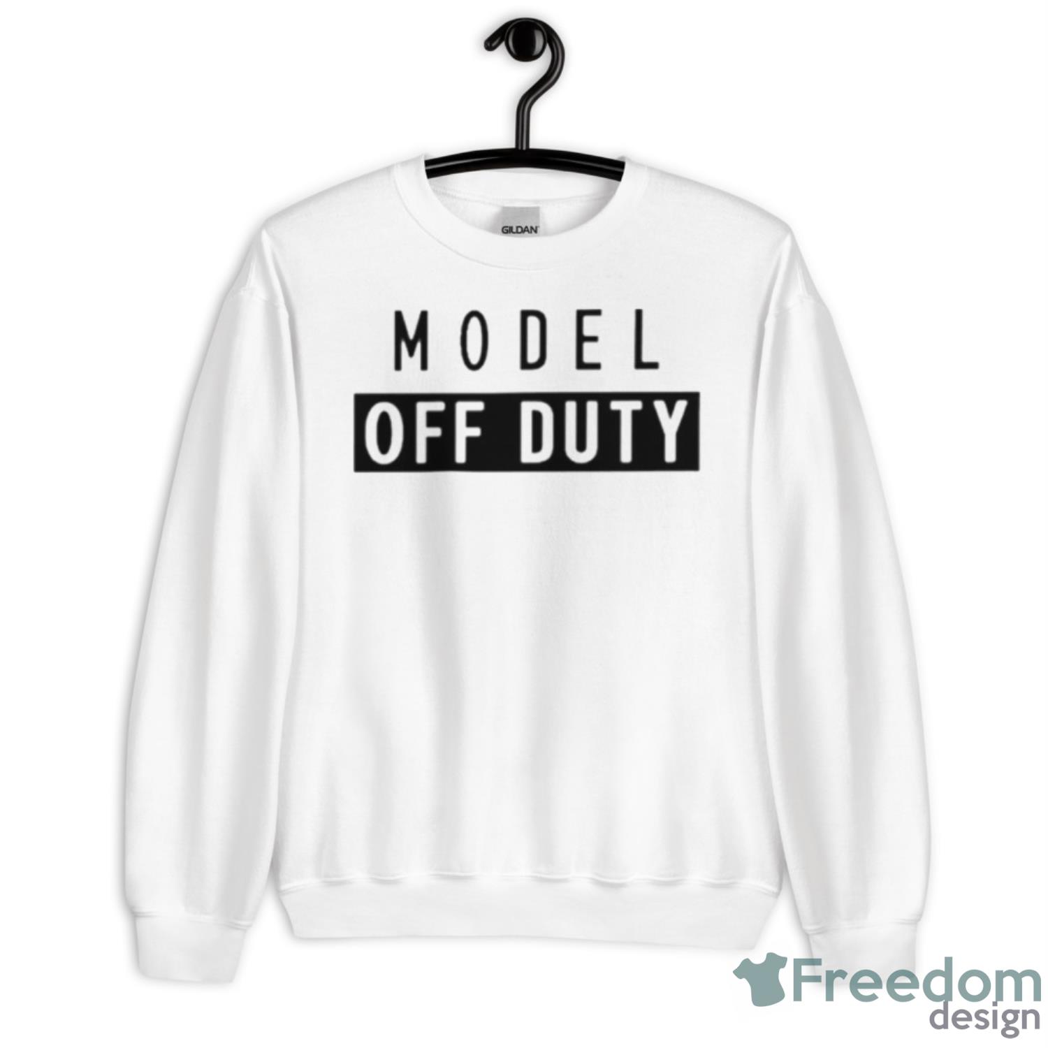 Model Off Duty Shirt - Unisex Heavy Blend Crewneck Sweatshirt