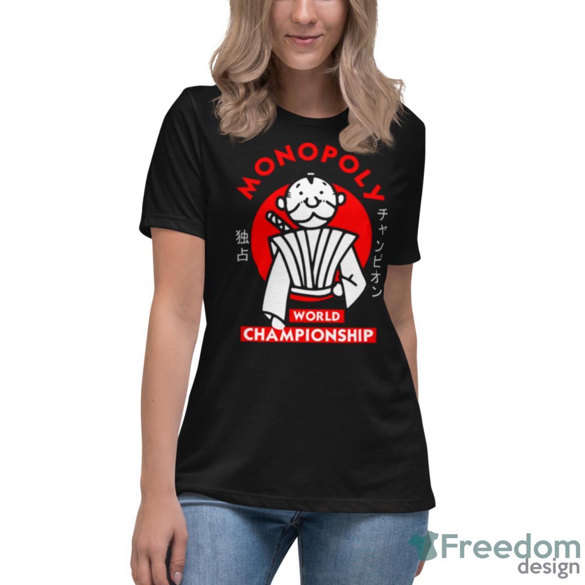 Monopoly World Championship Shirts - Womens Relaxed Short Sleeve Jersey Tee Monopoly World Championship Shirts - Womens Relaxed Short Sleeve Jersey Tee