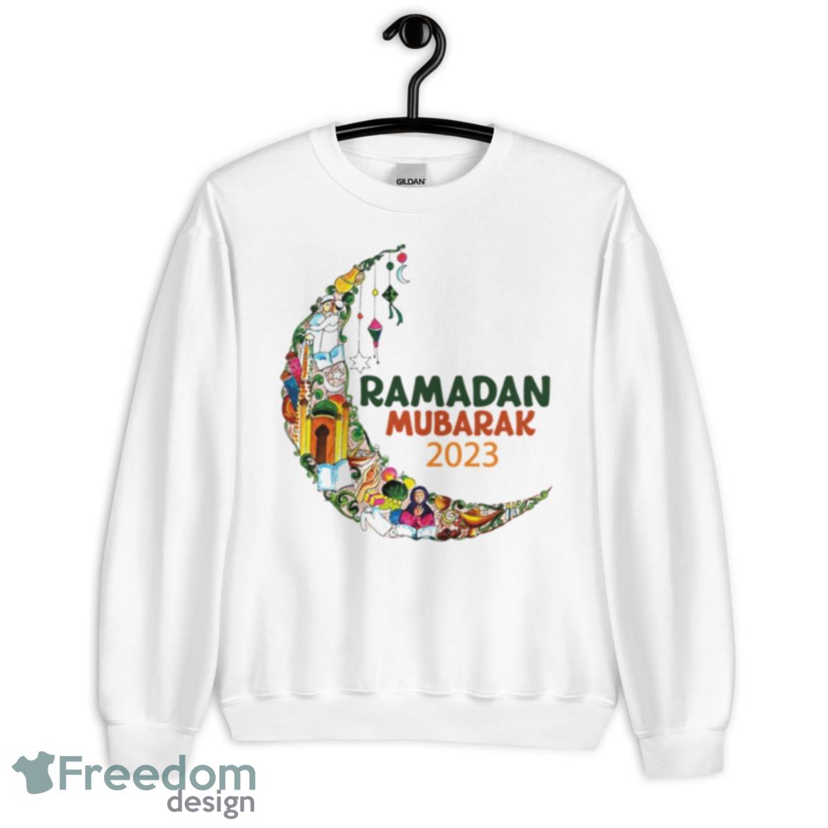 Moon Ramadan Mubarak 2023 Shirt - Unisex Heavy Blend Crewneck Sweatshirt