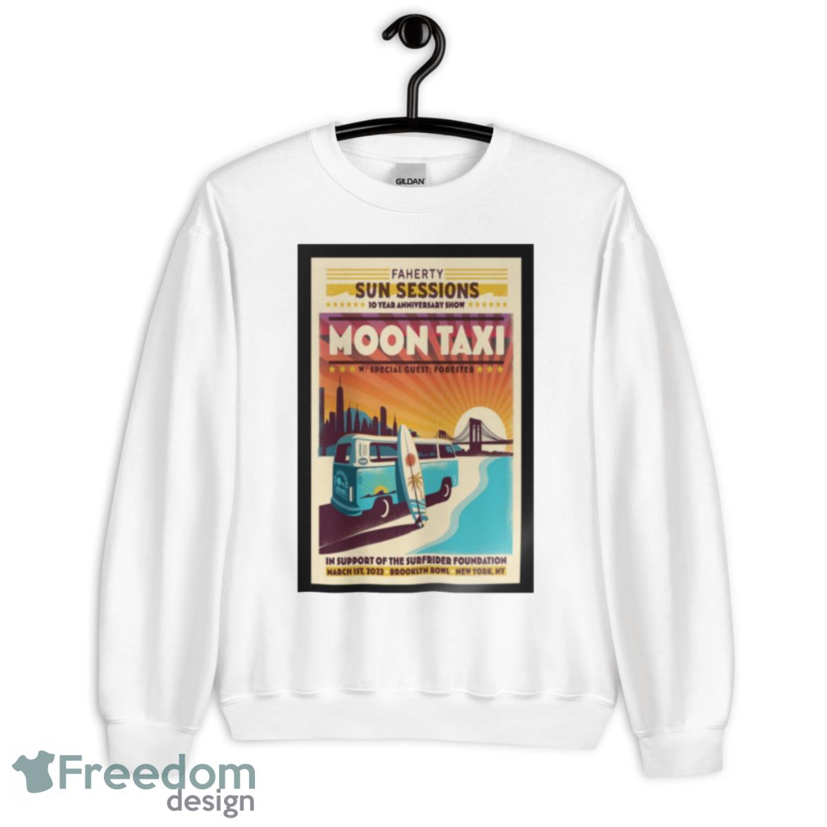 Moon Taxi New York March 1st 2023 Brooklyn Bowl NY Poster Shirt - Unisex Heavy Blend Crewneck Sweatshirt