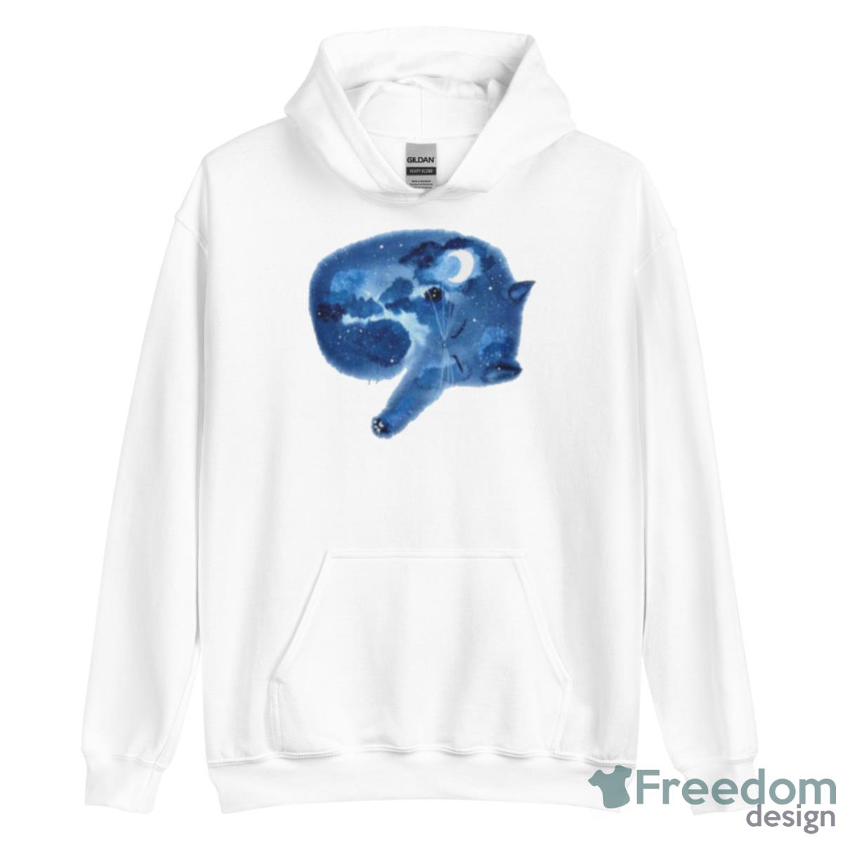 Moonrise Sleeping Cat Trendy Shirt image Moonrise Sleeping Cat Trendy Shirt - Unisex Heavy Blend Hooded Sweatshirt