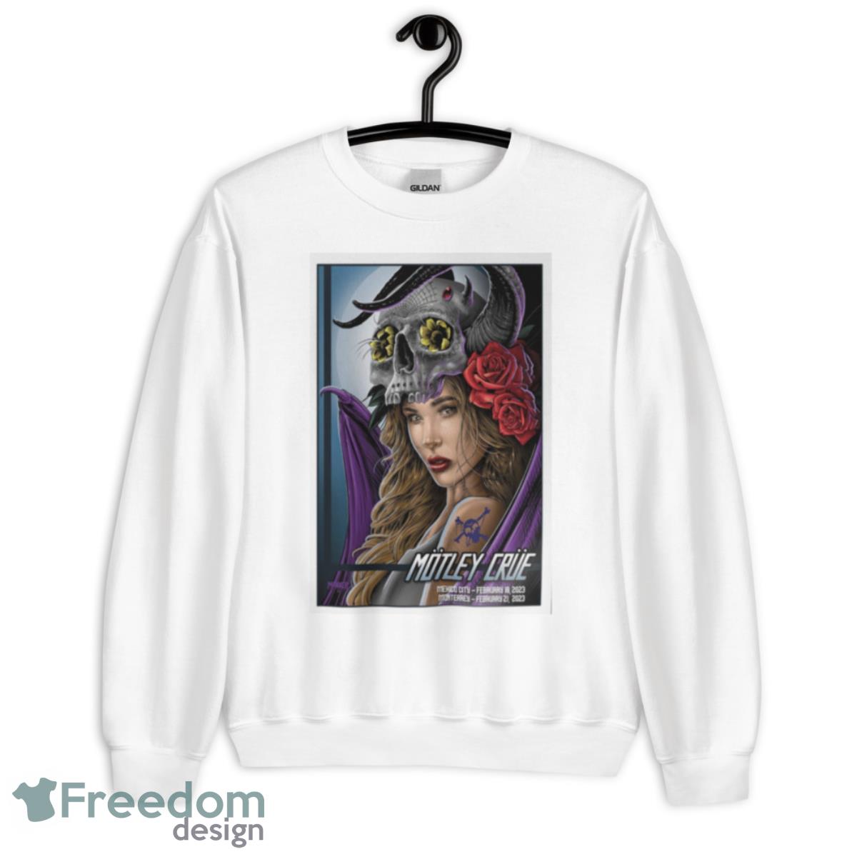 Motley Crue 2023 Feb 18th Mexico City Feb 21th Monterrey Poster Shirt - Unisex Heavy Blend Crewneck Sweatshirt