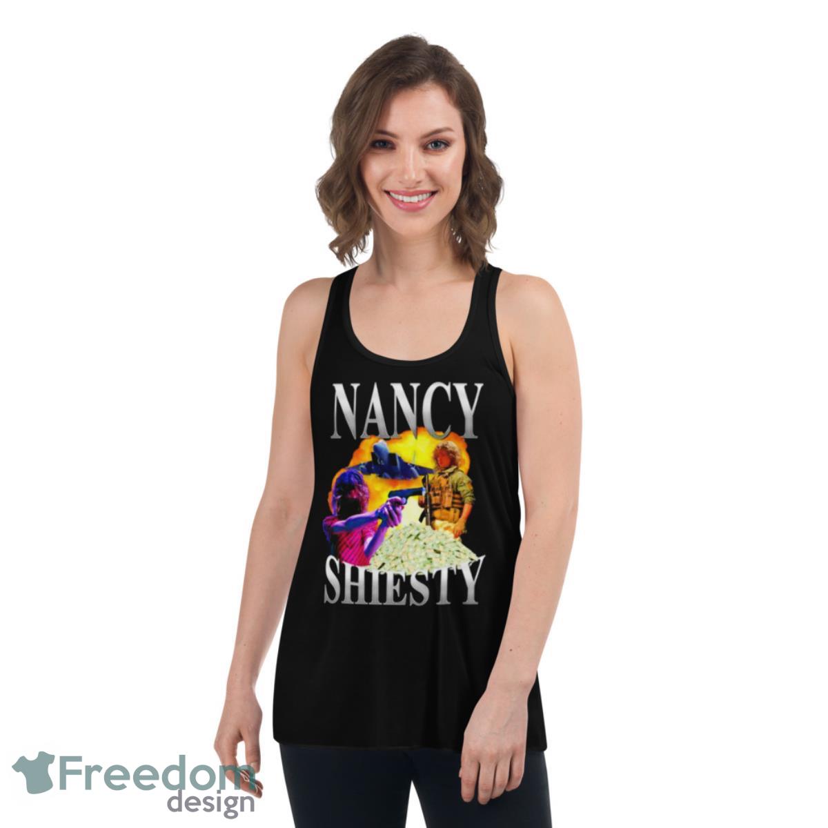 Nancy Shiesty Shirt - Womens Flowy Racerback Tank Nancy Shiesty Shirt - Womens Flowy Racerback Tank