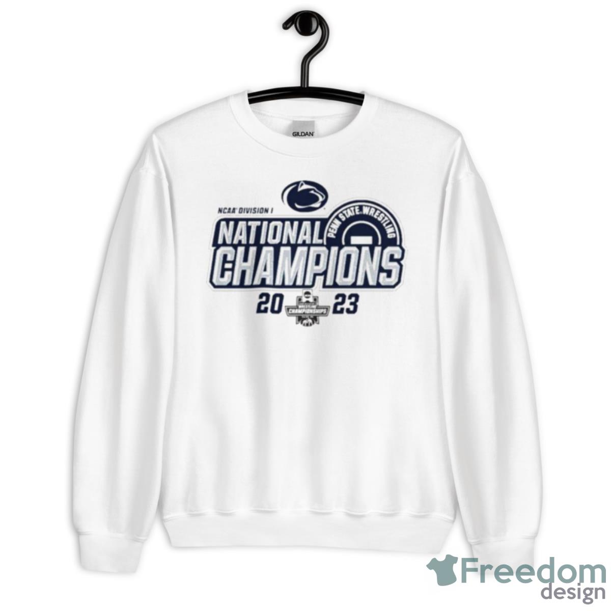 NCAA Division I National Champions 2023 Penn State Wrestling Shirt - Unisex Heavy Blend Crewneck Sweatshirt
