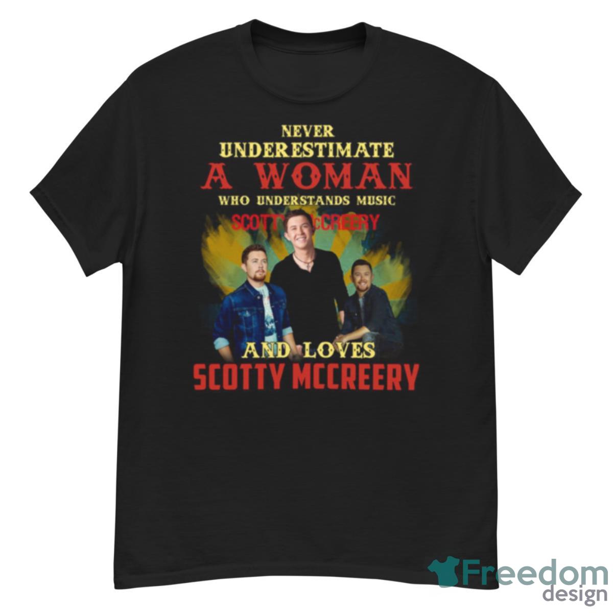 Never Underestimate A Woman Who Loves Scotty Mccreery Shirt - G500 Men’s Classic T-Shirt