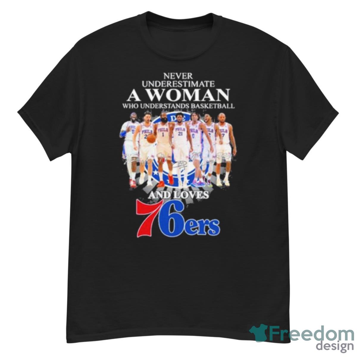 Never Understand A Women Who Understands Basketball And Philadelphia 76ers 2023 Signatures Shirt - G500 Men’s Classic T-Shirt