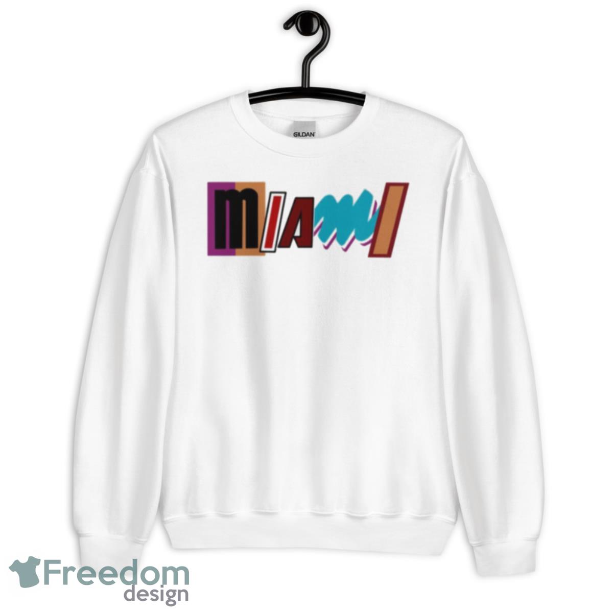 New Jersey Miami Aesthetic Shirt - Unisex Heavy Blend Crewneck Sweatshirt