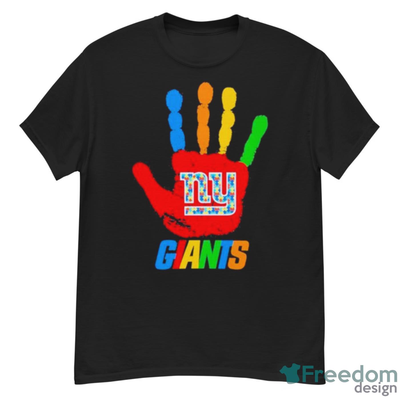 New York Giants Hand Autism 2023 NFL Shirt - G500 Men’s Classic T-Shirt