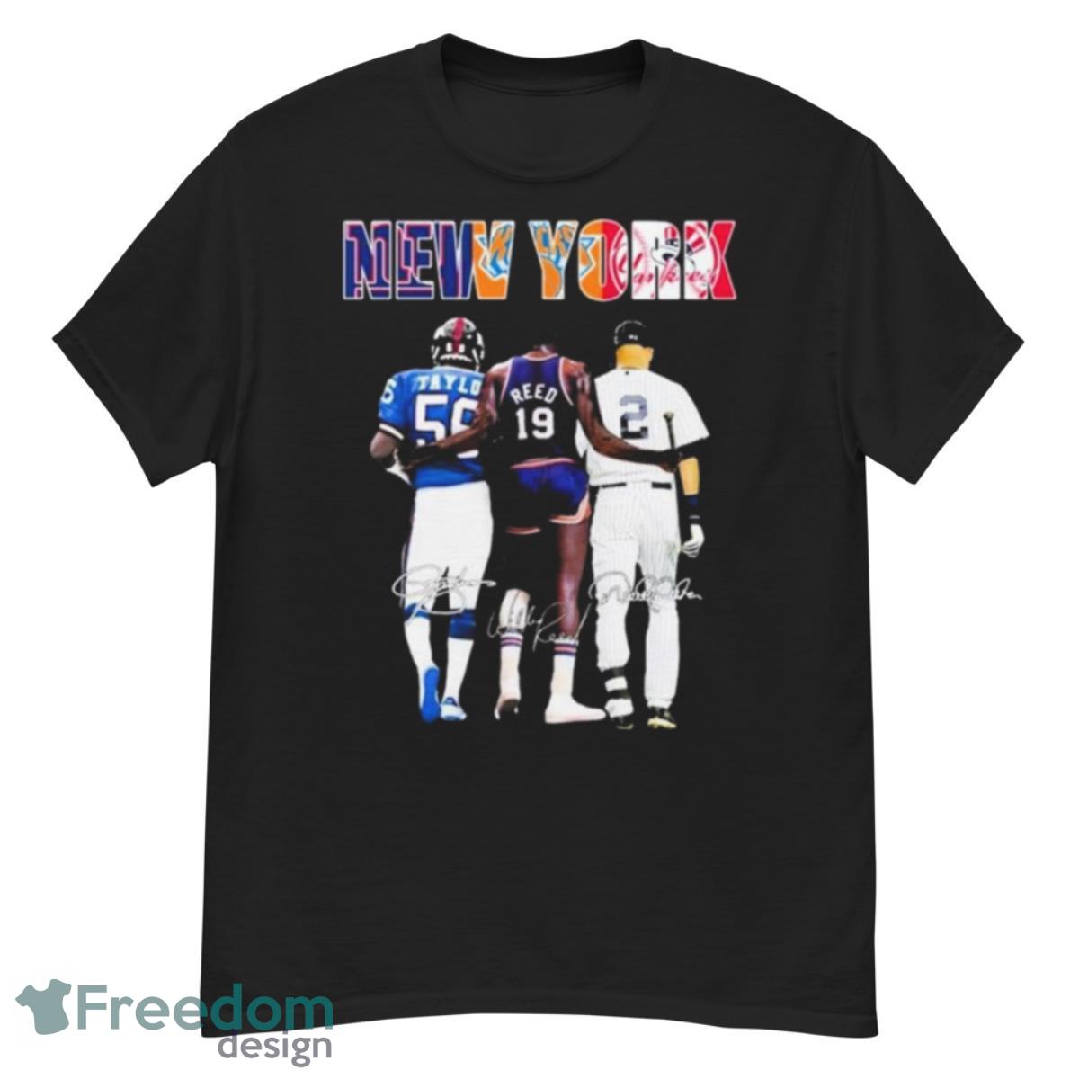 New York Sport Lawrence Taylor Willis Reed And Derek Jeter Signatures Shirt - G500 Men’s Classic T-Shirt