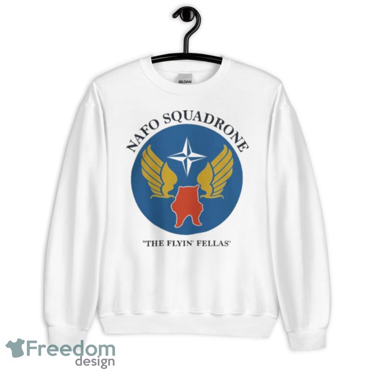 North Atlantic Fella Organization Nafo Squadrone The Flyin Fellas Shirt - Unisex Heavy Blend Crewneck Sweatshirt