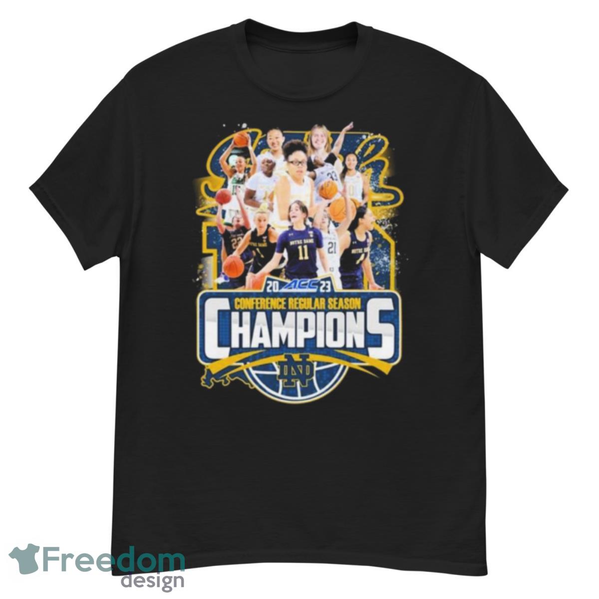 Notre Dame Women’s Basketball Team 2023 ACC Conference Regular Season Champions Shirt - G500 Men’s Classic T-Shirt