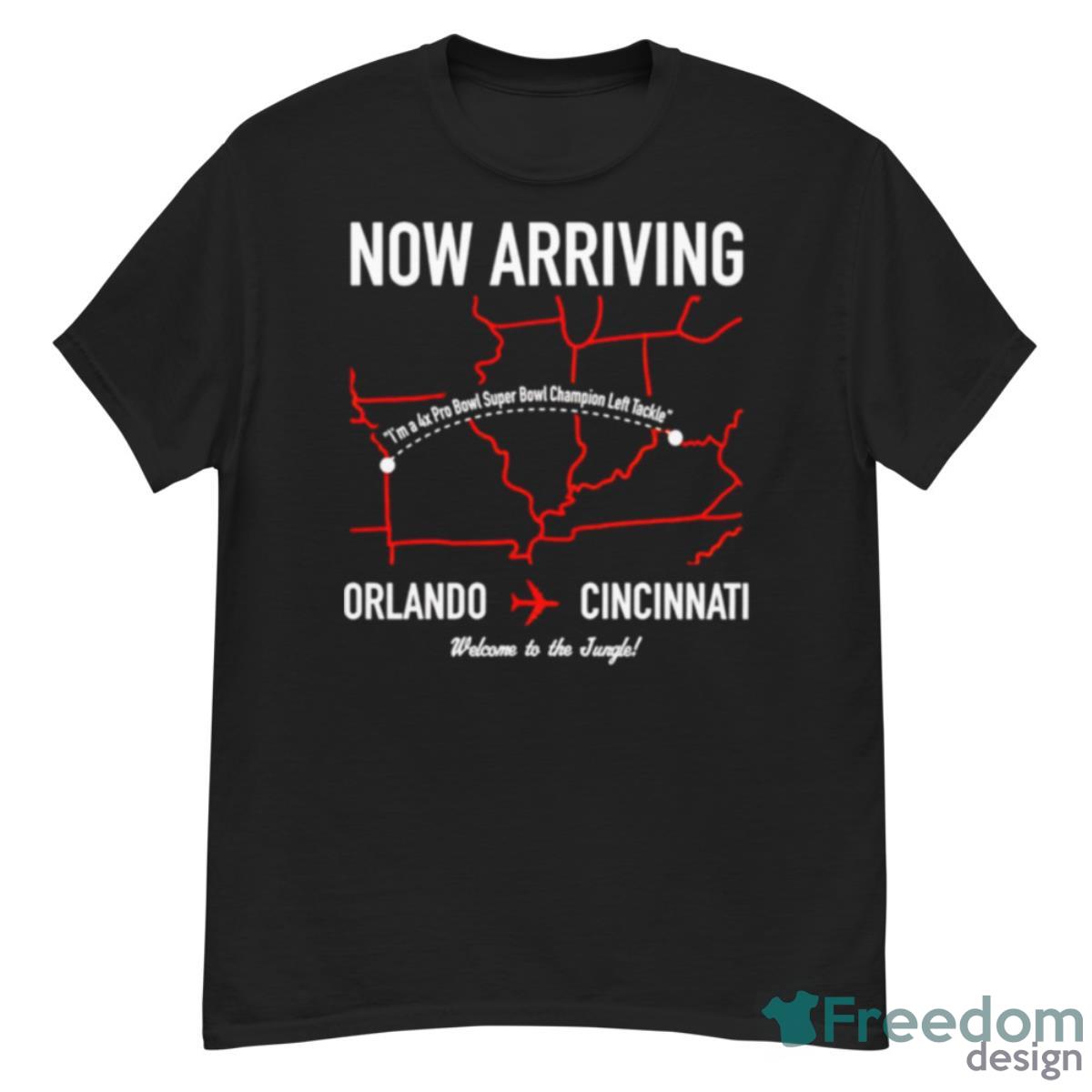 Now Arriving Orlando To Cincinnati Welcome To The Jungle Shirt - G500 Men’s Classic T-Shirt